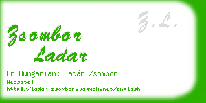 zsombor ladar business card